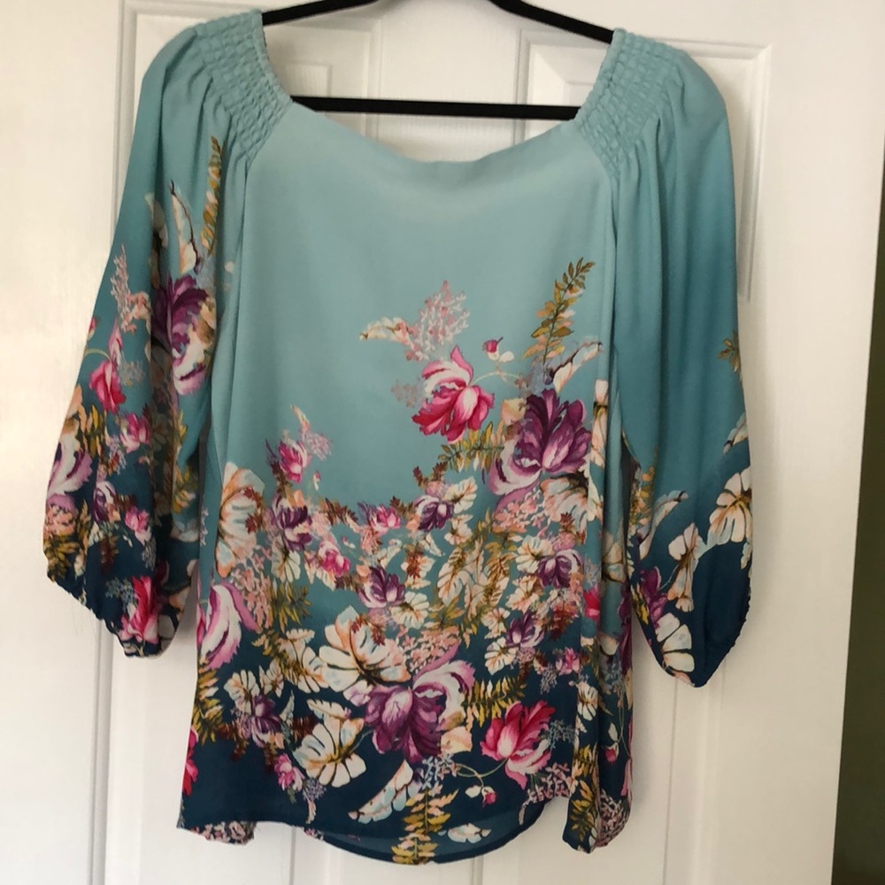 Rose + Olive Blouse. Beautiful floral pattern
